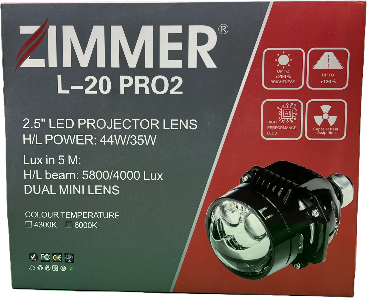لنز پروژکتور LED زیمر ZIMMER L-20 PRO2 | 2.5