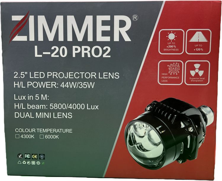 لنز پروژکتور LED زیمر ZIMMER L-20 PRO2 | 2.5